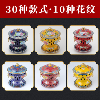 特厚珐琅单人铜火锅买一送五赠品