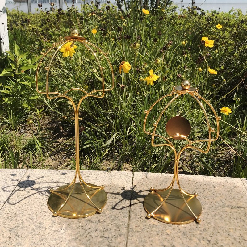 新娘头饰架子展示架皇冠金色展示架秀禾古装饰品陈列架展会影楼台