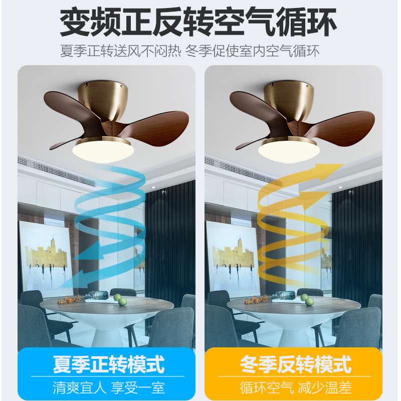 卧室餐厅书房吊顶风扇吊灯新款书房电风扇全光谱吸顶风扇灯吊扇灯