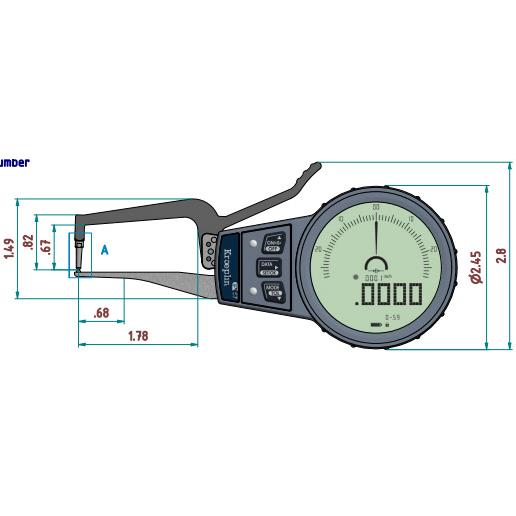 保障德国kroeplin数显内径卡规 C0R15