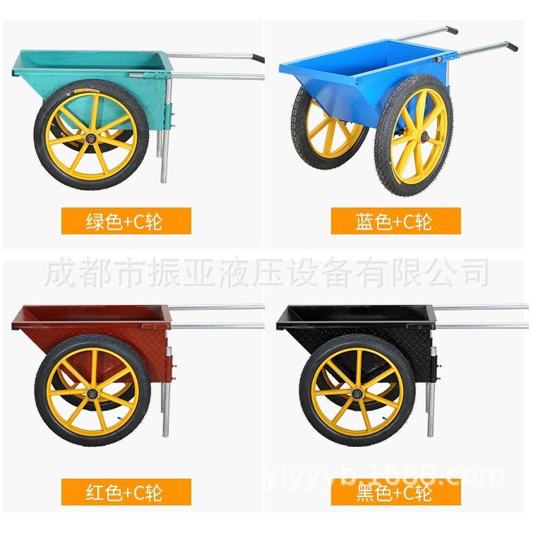 花纹板加厚两轮手推车劳动车灰翻斗车渣土水泥车建筑工地车沙石车