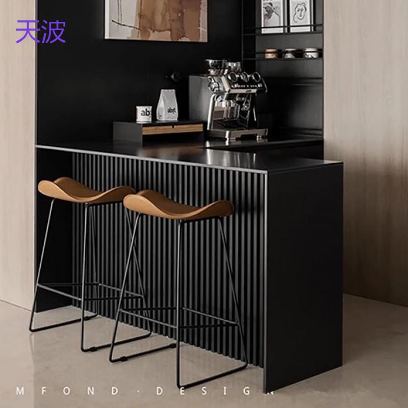 Rtd创意岩板迷你小户型吧台桌家用靠墙高脚桌客厅隔断沙发后吧台