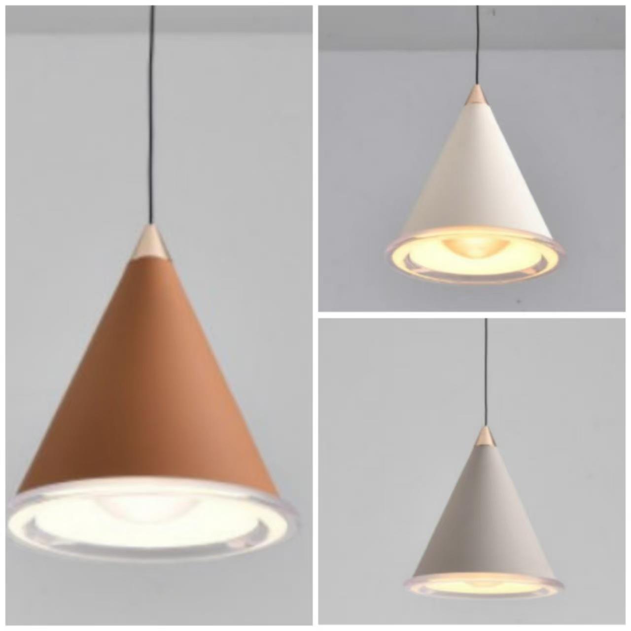 2025卧室床头吊灯现代简约创意高级感轻奢小吊灯设计师锥形吊线灯