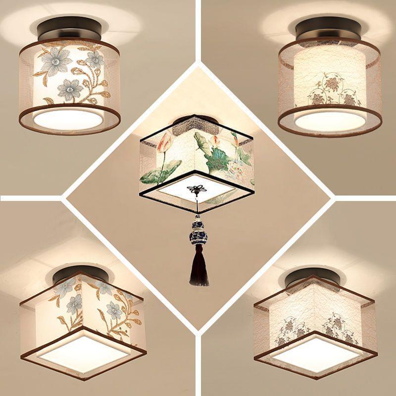 新中式家用走廊过道灯厨房玄关灯led小吸顶灯阳台玄关过道灯具厂