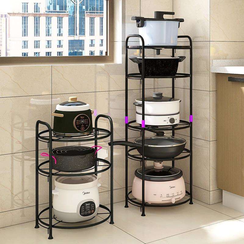 放锅架子厨房置物架锅具收纳架锅架多层落地台面家用多功能厨林祥