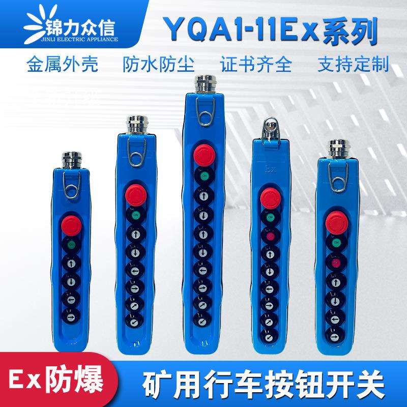 防爆行车按钮开关YQA1-EX龙光房山矿用电动葫芦吊车6-11钮手柄EX
