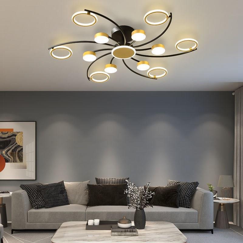 网红轻奢枝形LED吸顶灯时尚温馨卧室客厅灯简约个性书房样板房灯