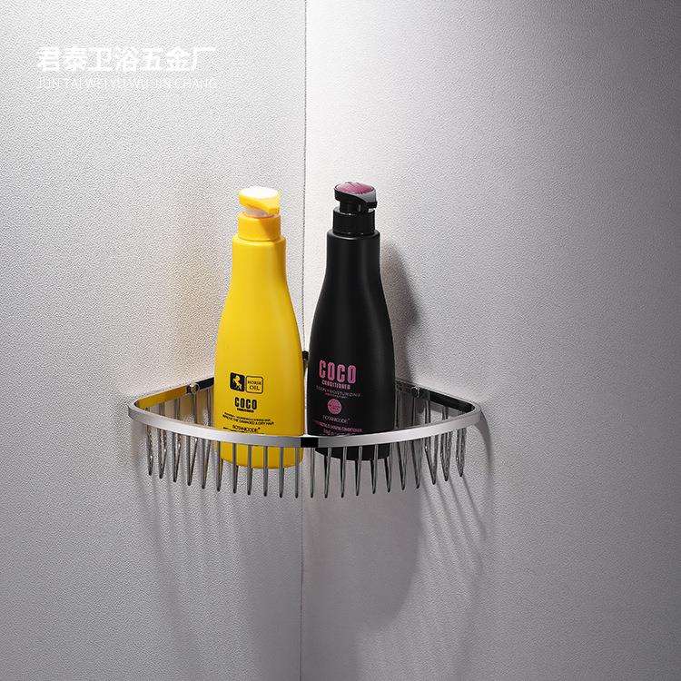 5003线蓝 不锈钢三角蓝 卫生间收納架 置物架 不锈钢转角网篮