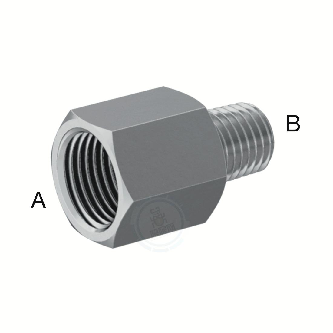 NPT Female × BSPP Male 耐极压316不锈钢六角内外丝直通 118P17