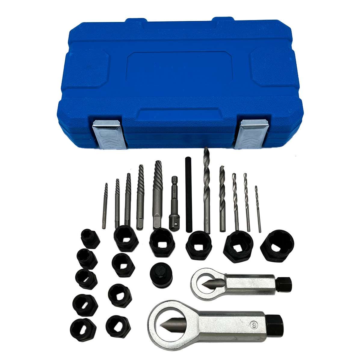 28件套反牙套筒螺母取出器 螺丝螺帽取出器 断头螺丝拆除工具组套