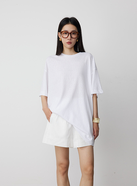 ATUMU「T恤系列」早春上新 丨圆领中袖宽松版男友风打底衫AT413