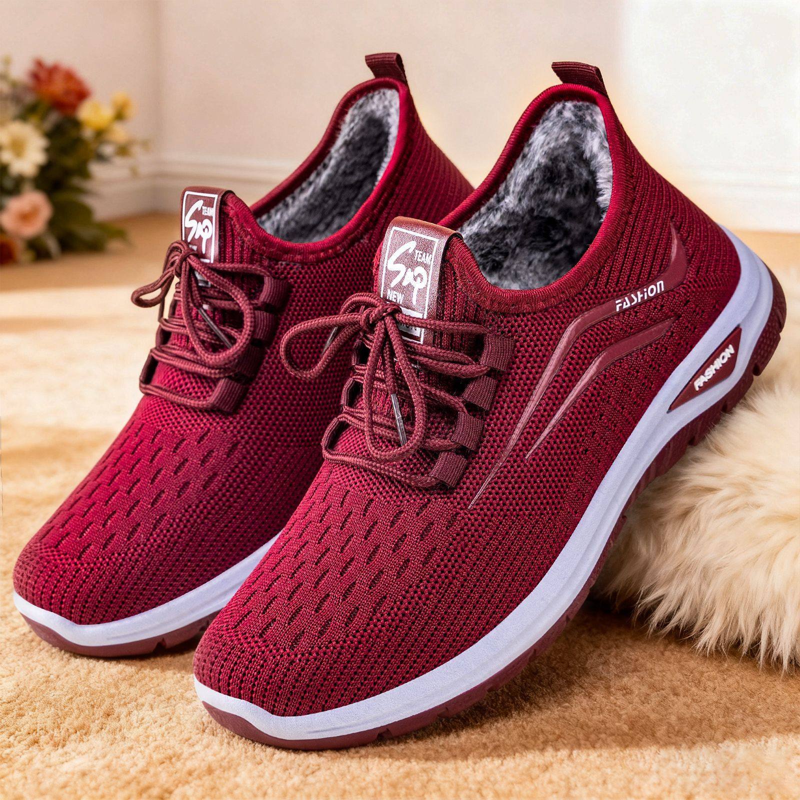 冬季新款老北京布鞋女士休闲运动加绒保暖防滑软底健步鞋妈妈棉鞋,女鞋,棉鞋,淘宝优惠券,粉丝福利购,淘宝优惠卷