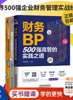 【正版】500强企业财务实践3本套：财务BP：500强高管的实践之道+世界500强财务总监成长笔记+500强企业财务分析实务 管理类书籍