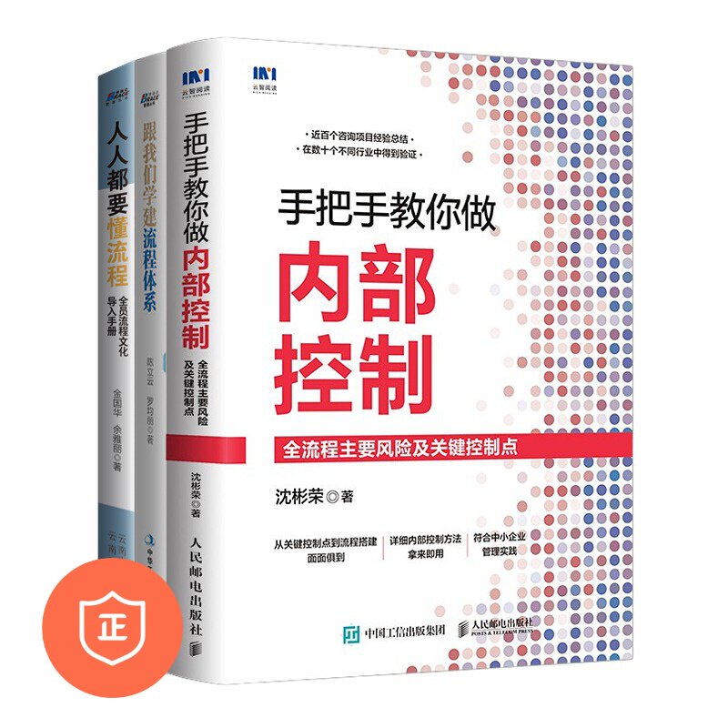 【正版】流程建设及过程风险控制3本套:手把手教你做内部控制:全流程主要风险及关键控制点+人人都要懂/商业思维认知管理者书籍