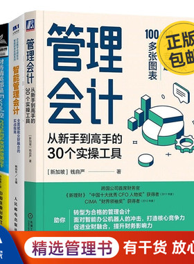 管理会计3本套：管理会计：从新手到高手的30个实操工具+智能管理会计+CFO手把手教你学管理会计管理入门书