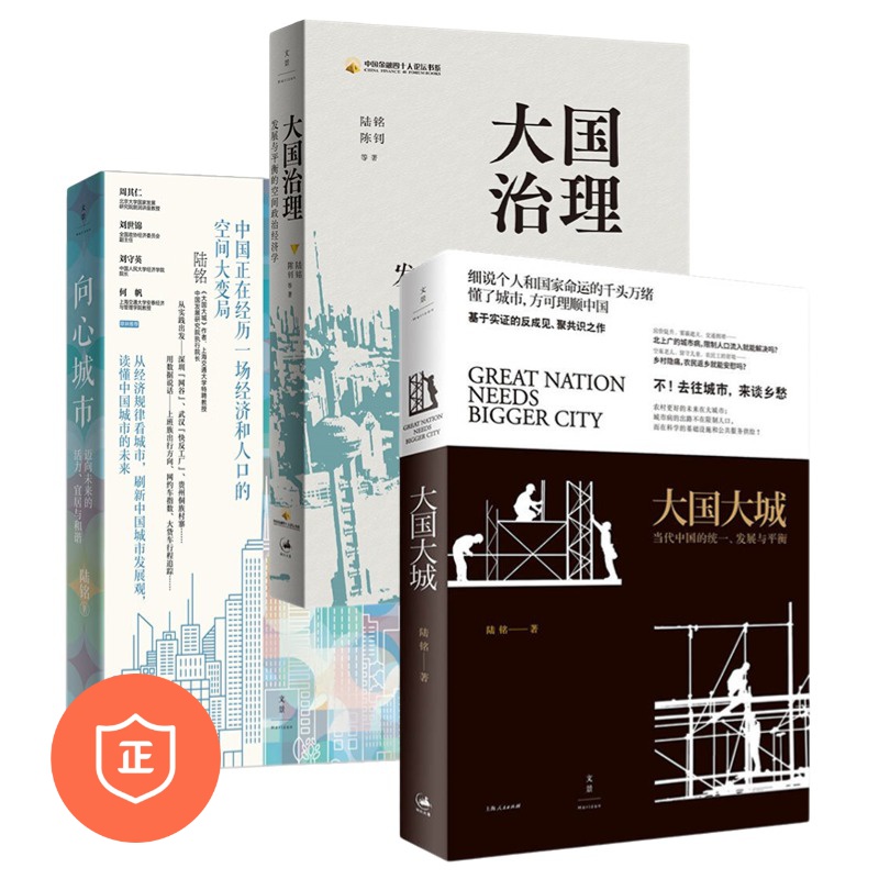 【正版】陆铭经济三本套：向心城市+大国大城+大国治理/商业思维认知管理者书籍胜者思维