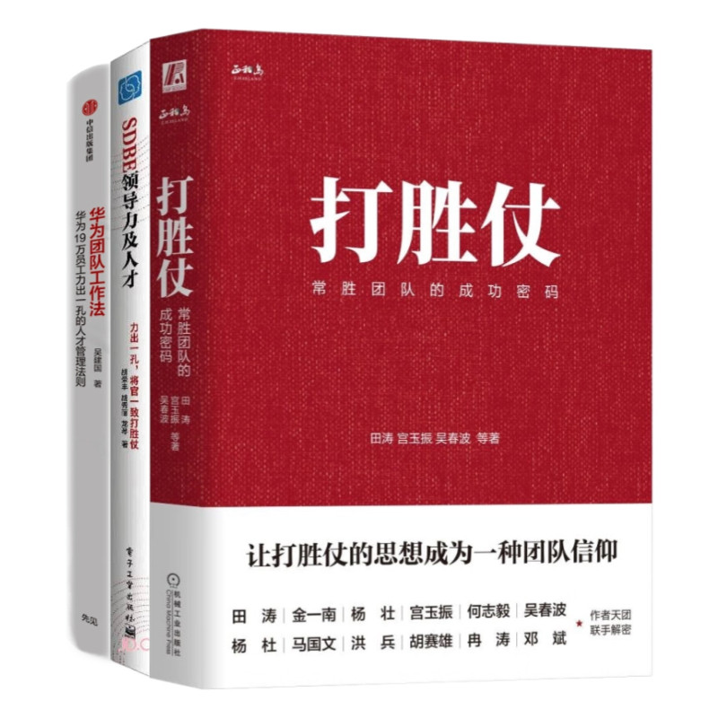 华为常胜团队打造3本套：打胜仗:常胜团队的成功密码 SDBE领导力及人才 力出一孔,将官一致打胜仗 华为团队工作法