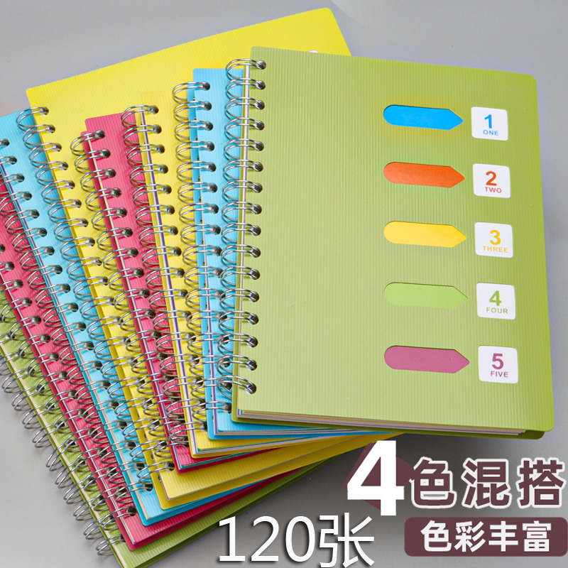A5/16K线圈笔记本分类索引记事本