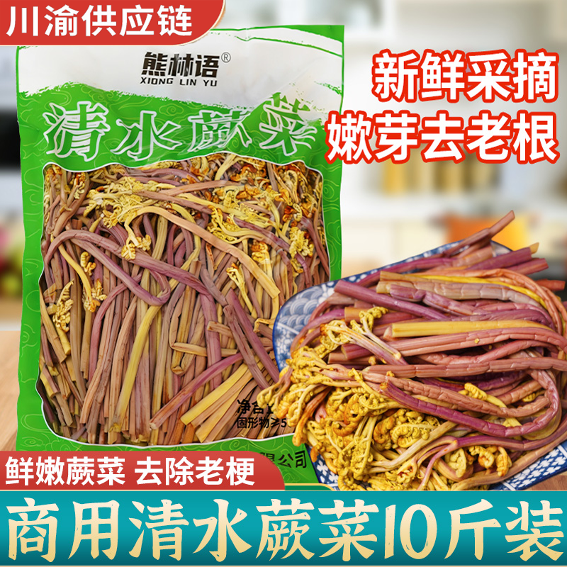 10斤装蕨菜商用清水新鲜麻辣烫专用食材四川山野菜火锅凉拌菜炒菜