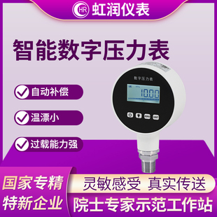 虹润智能数字压力表高精度显示测量气压水压液压真空气液通用DP10