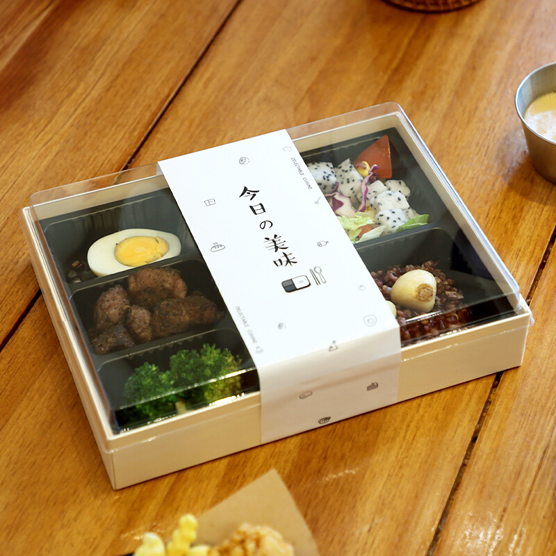 商用套餐餐盒一次性木质食品级子三五格饭盒NRX水果盒外日式卖打