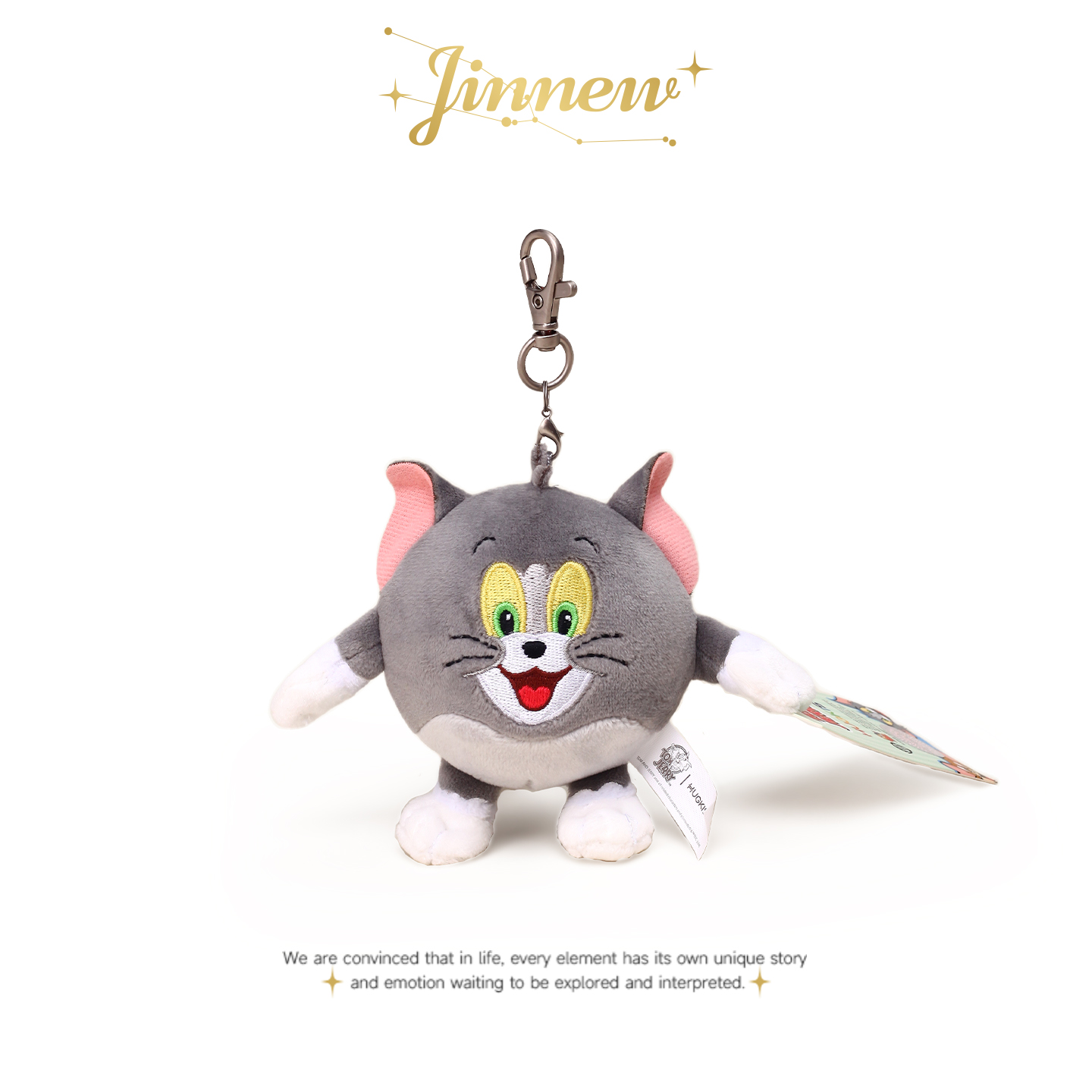 Jinnew正版猫和老鼠汤姆猫咪解压捏捏乐毛绒公仔书包挂件车钥匙扣