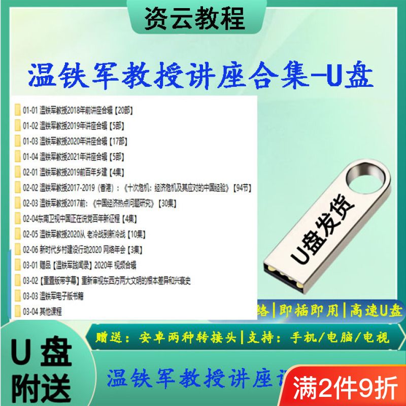 温铁军教授视频讲座合集全球化八次危机十次危机依附乡建教程优盘