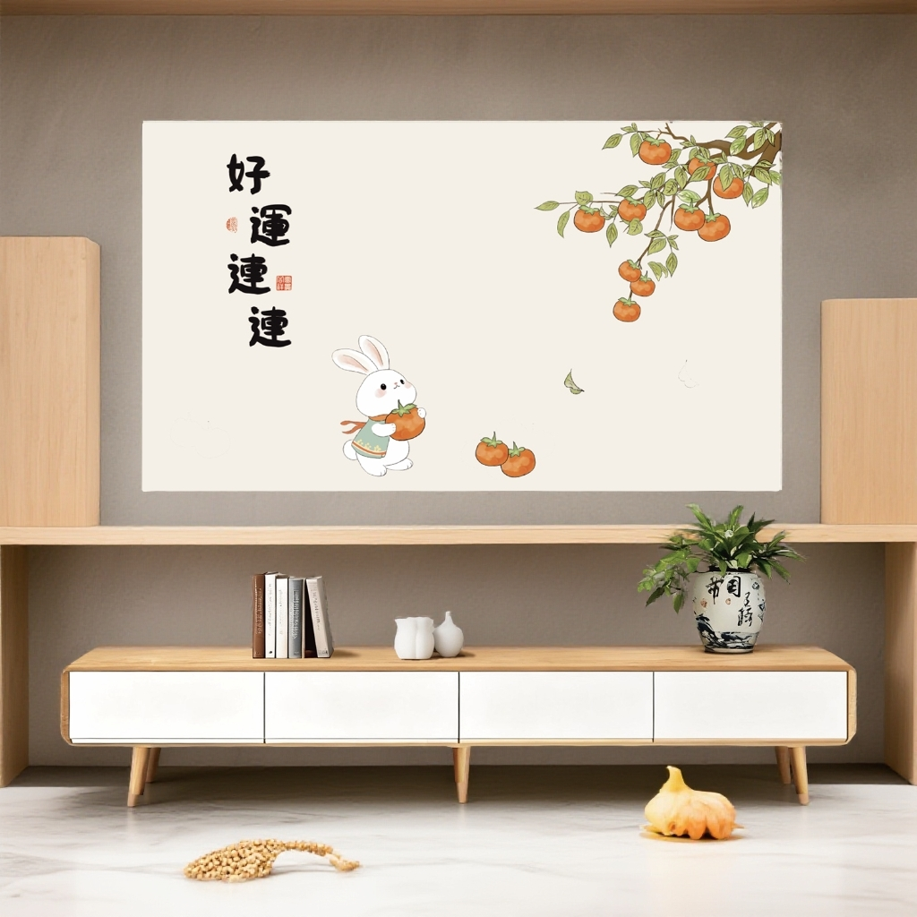 电视机防尘罩2025新款轻奢43寸55寸65寸75盖巾电视剧套布罩遮盖布