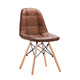 塑料餐椅 时尚 软革餐椅扣椅简约咖啡休闲椅子 伊姆斯软包椅子
