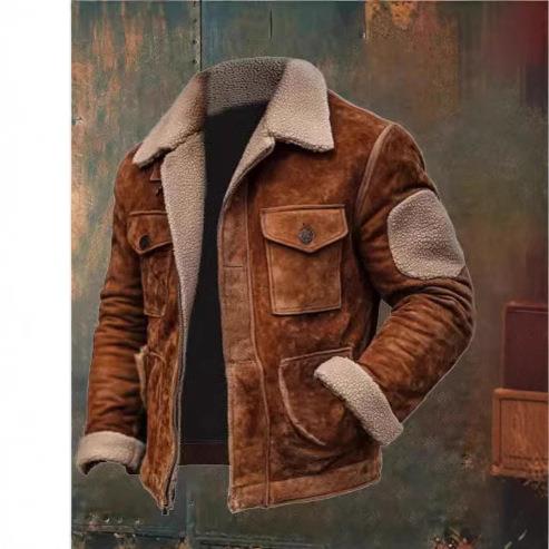 Jacket Jacket Lambswool Zipper Business Lapel Mens Men