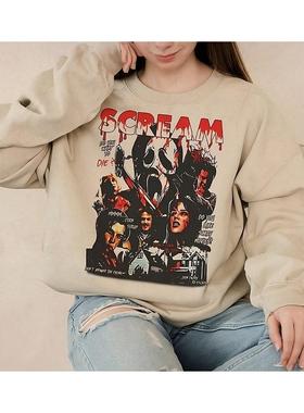 european and halloween scream long womens casual hatless