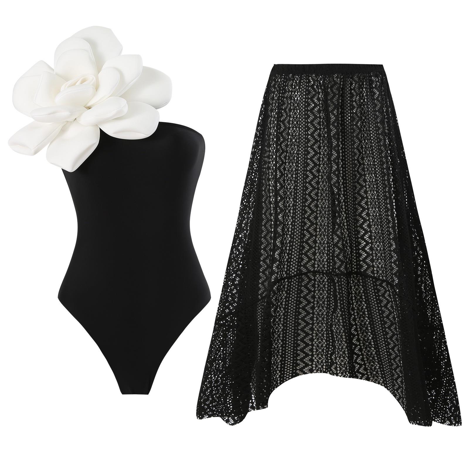 women female skinny big flower foreign trade bathing