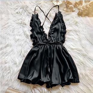 sexy dress with deep backless pants neck