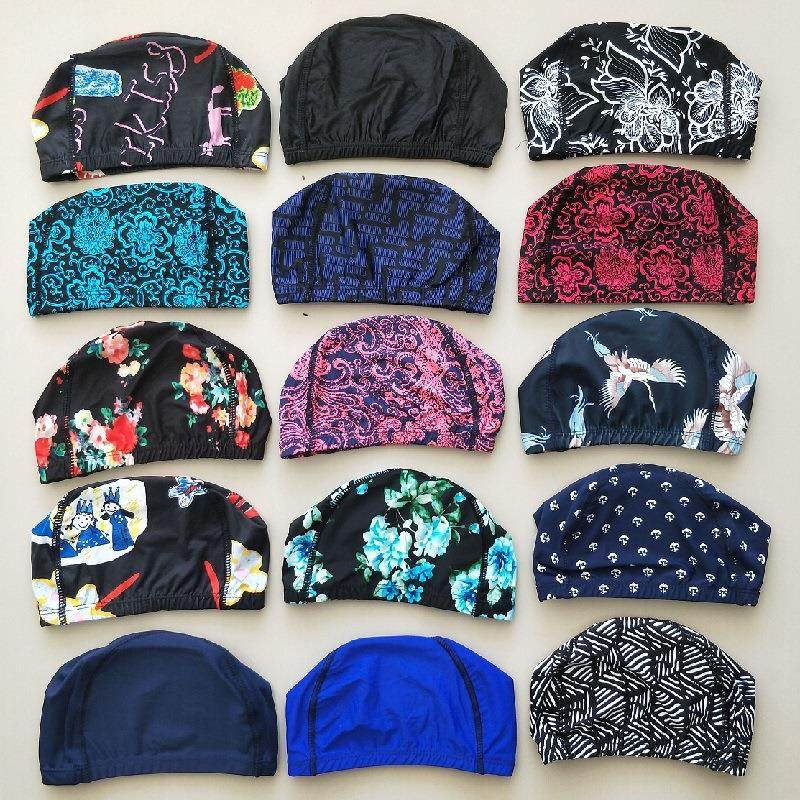 Fabric high elastic fashion swimming cap cloth swimsuit