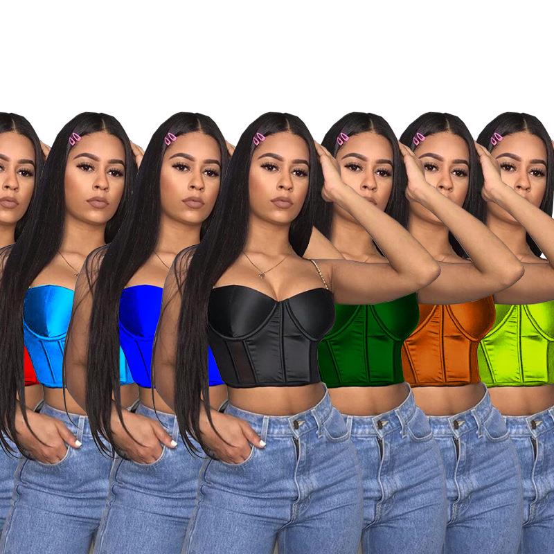 women vest small camisole satin chain metal slim womens