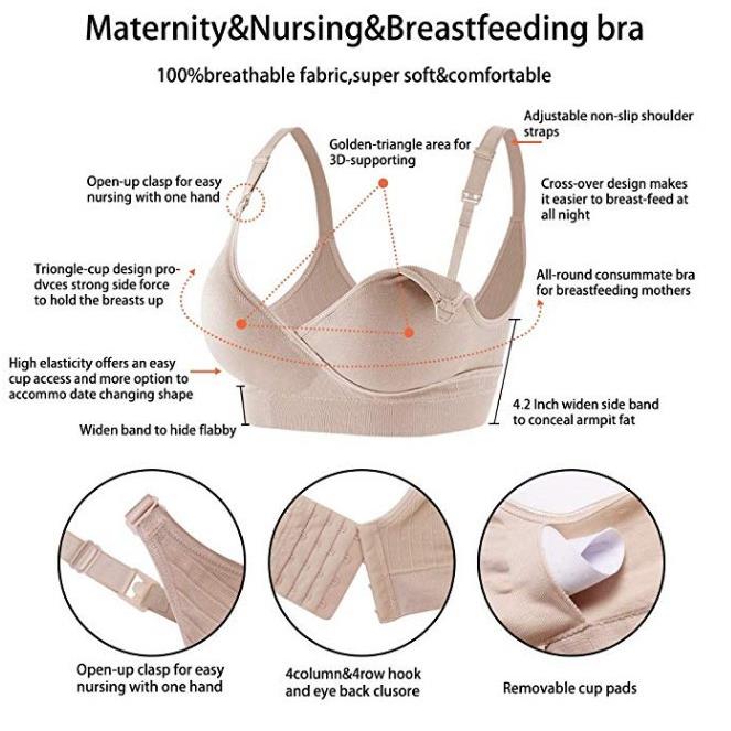 bra nursing maternity underwear feeding cross buckle front