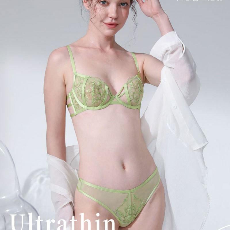Set Underwear Sexy Lace Gathered Underwear Breasts Big Cup