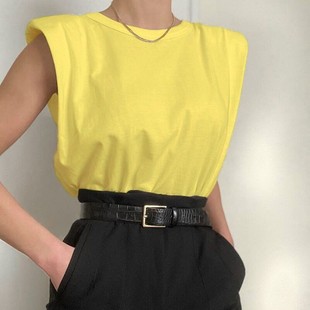 new fit vest striped shirt womens neck loose sleeves round