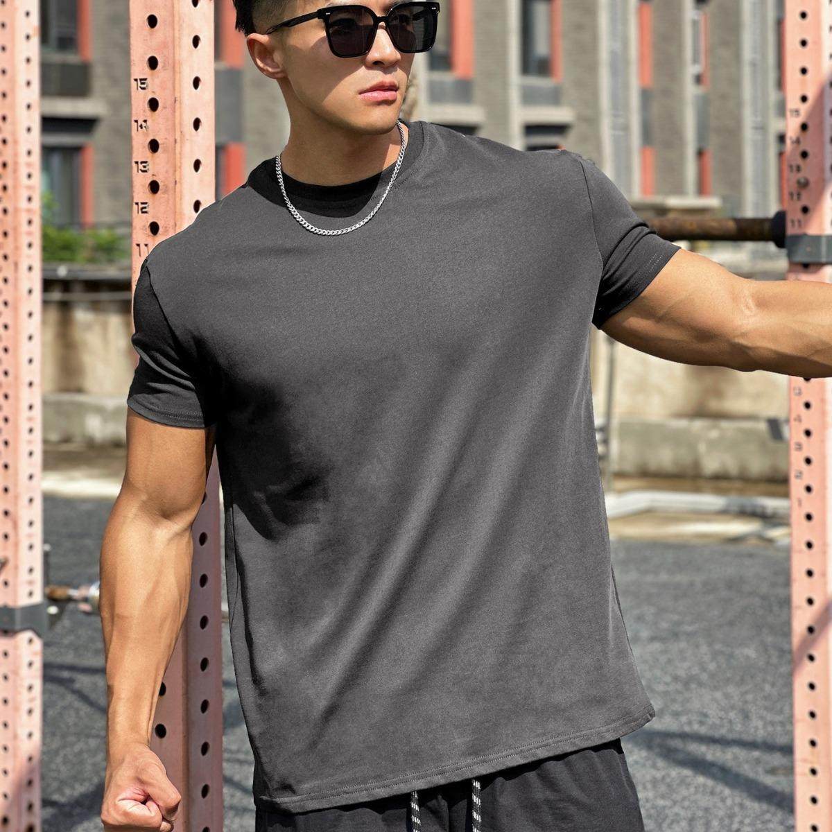 Neck Round T-Shirt Elastic Training Running Autumn