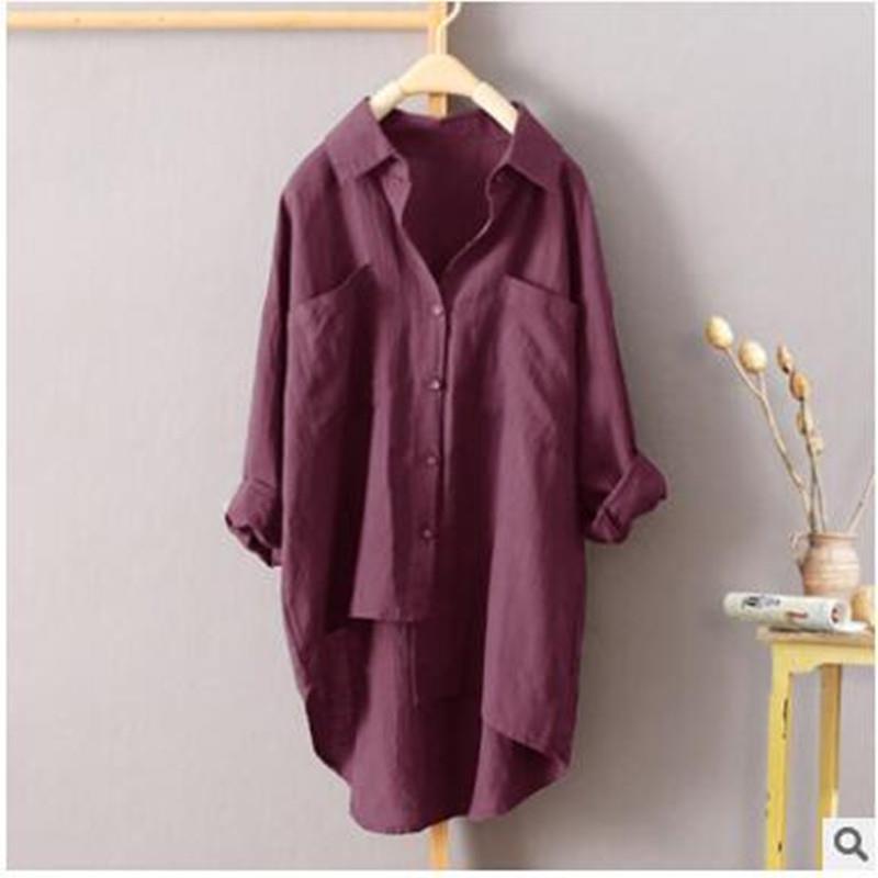 Casual shirt pocket womens temperament top color versatile
