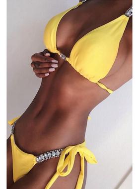 Oura swimsuit chain split swimsuit triangle bikini swimsuit