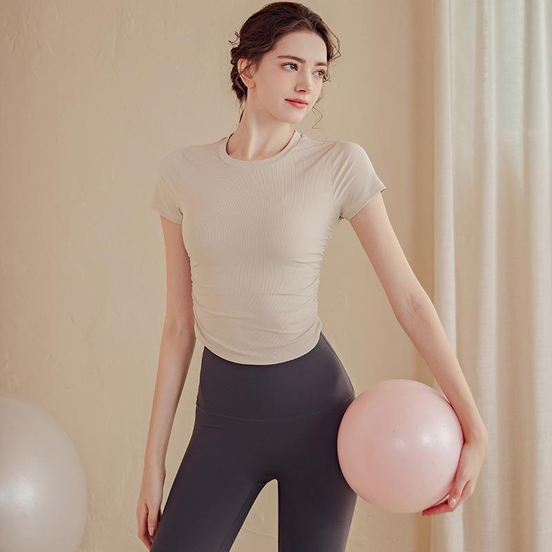 clothes yoga running silk ice fit slim T-shirts
