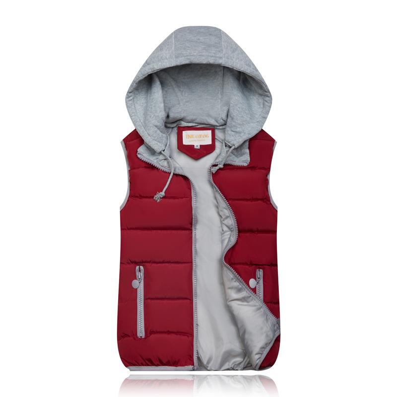Vest Size Candy Cotton Hooded Vest Down Color Large Cotton