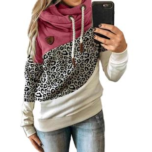 stitching casual fashion color fleece sweatshirt contrast