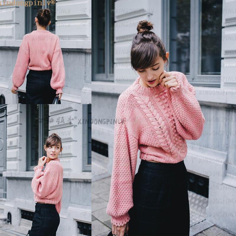 Womens Sleeve Sweater Pullover Loose Student Colorful