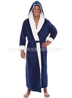 stylish plus size tight waist autumn winter bathrobe women