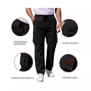 workwear Mens cotton casual drawstring polyester