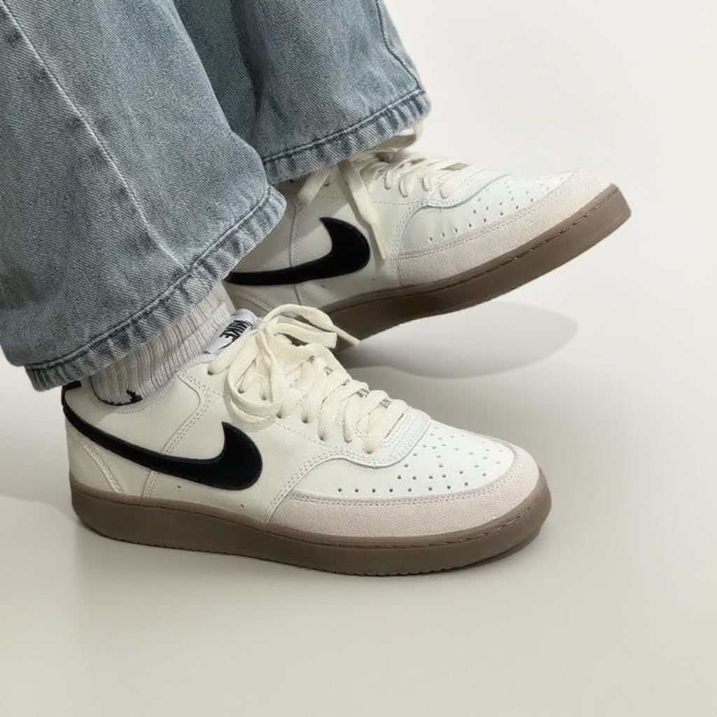 Nike Court Vision 帆白绿 耐磨防滑减震 低帮板鞋FD0320-133