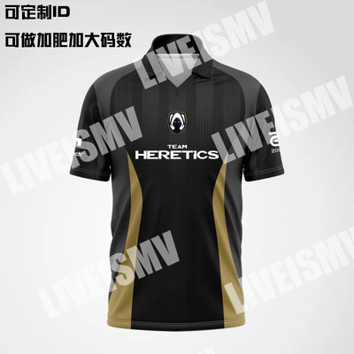 TEAM HERETICS瓦罗兰特周边无畏契约战队服TH战队翻领T恤WOOT同款