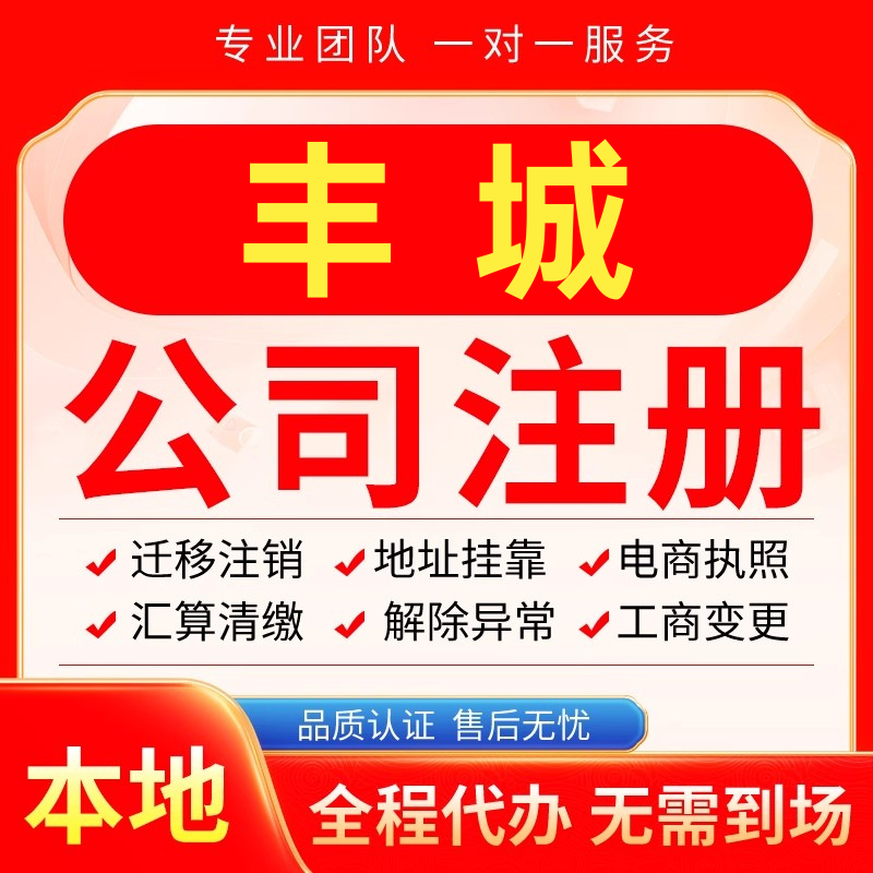 丰城公司注册办理异常减资个体户工商营业执照代办注销变更电商
